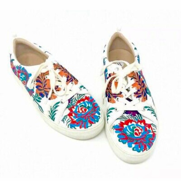 Anthropologie Shoes - White Floral J/Slides